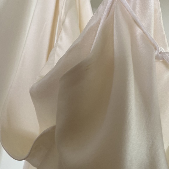 Michelle Mason STRAPPY WRAP GOWN WITH COWL - IVORY - Picture 8 of 13